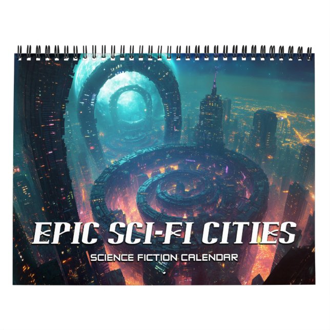 Calendário 2027 Cidades Épicas de Ficção Científica (Capa)