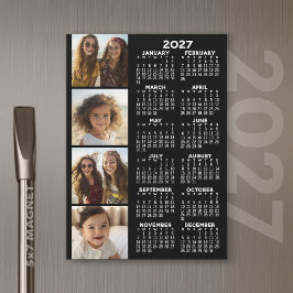 Calendário 2027 com Cartão Magnético de Colagem de