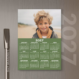 Calendário 2027 com Foto - Cartão Magnético para o
