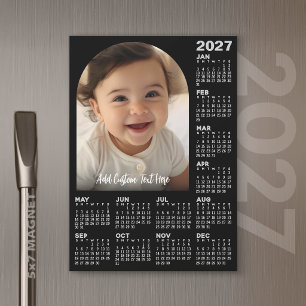 Calendário 2027 com Foto - Cartão Magnético para o