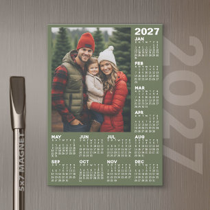 Calendário 2027 com Foto - Cartão Magnético para o