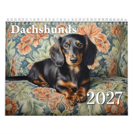 Calendário 2027 Dachshunds