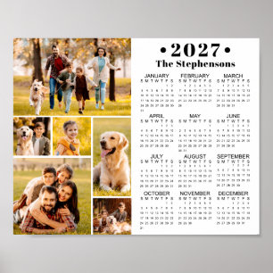 Calendário 2027 de 6 Fotos Colagem Poster Personal