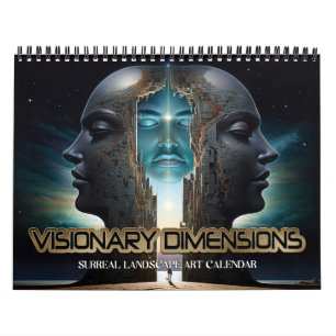Calendário 2027 Dimensões Visionárias 6 Paisagens Surreais