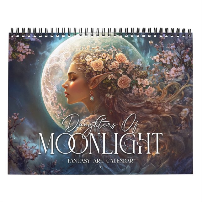 Calendário 2027 Filhas Da Fantasia Da Luz Da Lua Arte (Capa)
