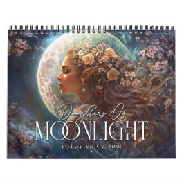 Calendário 2027 Filhas Da Fantasia Da Luz Da Lua Arte