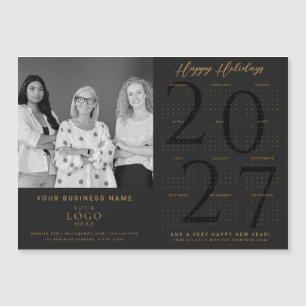 Calendário 2027 Foto Logo Empresa BlackGold Ímã
