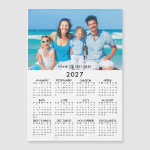 Calendário 2027 Foto Magnético Personalizado