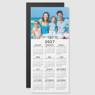 Calendário 2027 Foto Magnético Personalizado