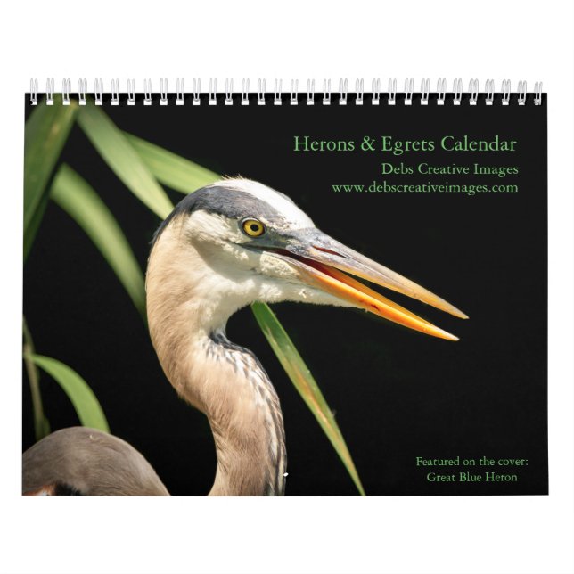 Calendário 2027 Garças & Egretes | Fotografia de Aves de Zona (Capa)