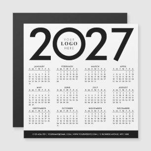 Calendário 2027 Logotipo Empresarial Minimalista M
