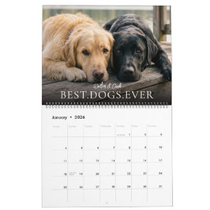 Calendário 2027 Melhores Cães Já Criar Seu Próprio Pet Foto