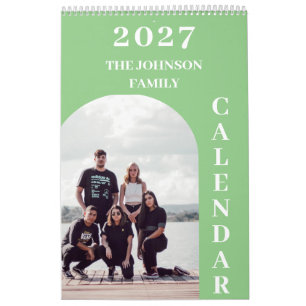 Calendário 2027 Moderno Simples Personalizado 14 Fotos Famíli