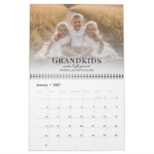 Calendário 2027 Netos Tornam a Vida Grandiosa Foto Personaliz