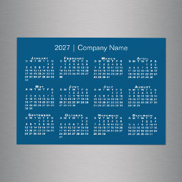 Calendário 2027 Nome da Empresa Blue Magnet