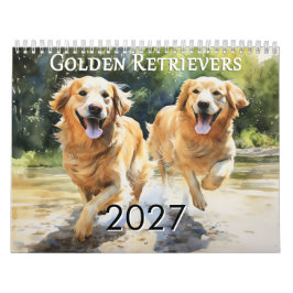 Calendário 2027 Retriever dourado