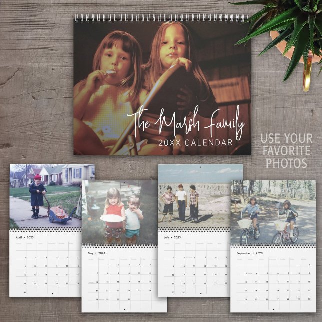 Calendário 2027 Simples Moderno Personalizado Foto - 14 Image (Custom Photo Calendar - Perfect Family Gift)