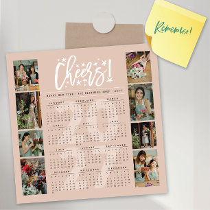 Calendário 2027 Starry Cheers 8 Foto Cartão de Fér