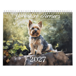 Calendário 2027 Yorkshire Terriers