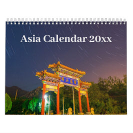 Calendário 20xx - Ásia