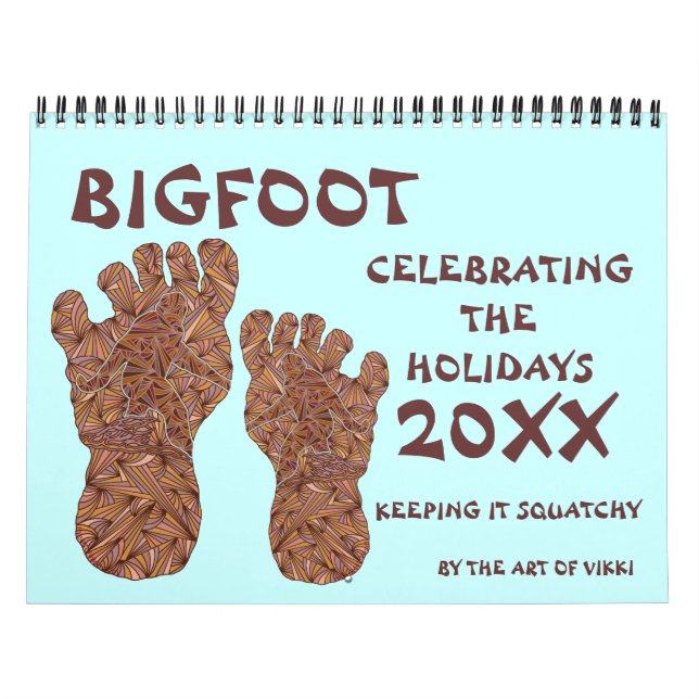 Calendário 20XX do Geek Criptid Sasquatch Bigfoot (Capa)
