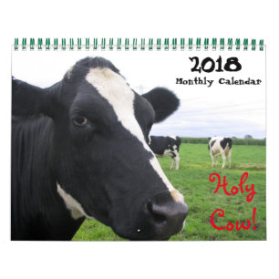 Calendário 20XX Semestral de Muro de Vaca Heifers de Vacas