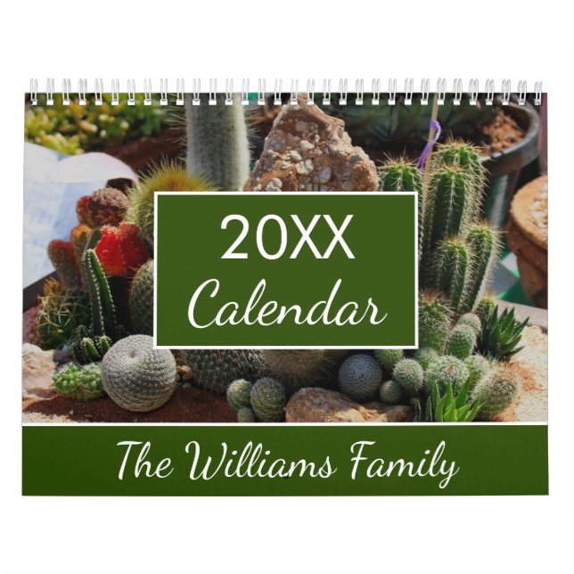 Calendário 20XX Suculentes Amantes De Cactus Personalizados M (Capa)