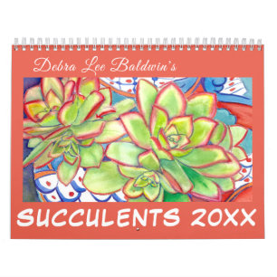 Calendário 20XX Suculento de Debra Lee Baldwin