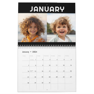 Calendário 24 Foto - 2 Por Mês Família Moderna