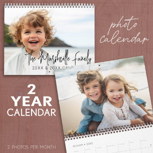 Calendário 2 ANOS - Foto Personalizada Moderna Simples