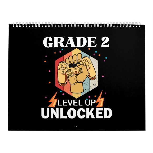 Calendário 2nd Grade Unlocked Level Up Back To School First (Capa)