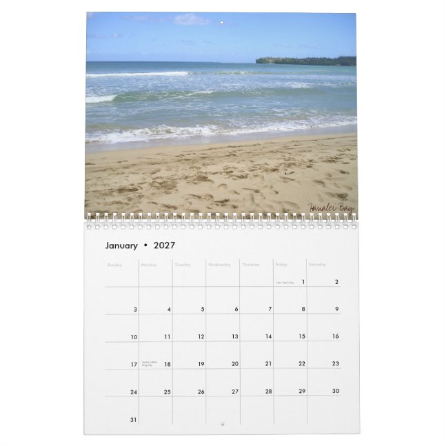 Calendário 365 dias no Paraíso (Jan 2027)