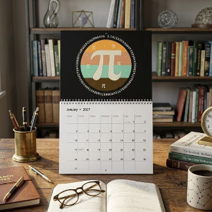 Calendário 3.14 Design do Dia Nacional do Pi - Ideia de Prese
