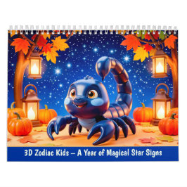 Calendário 3D Zodíaco Kids – Um Ano de Signos Estelares Mágic