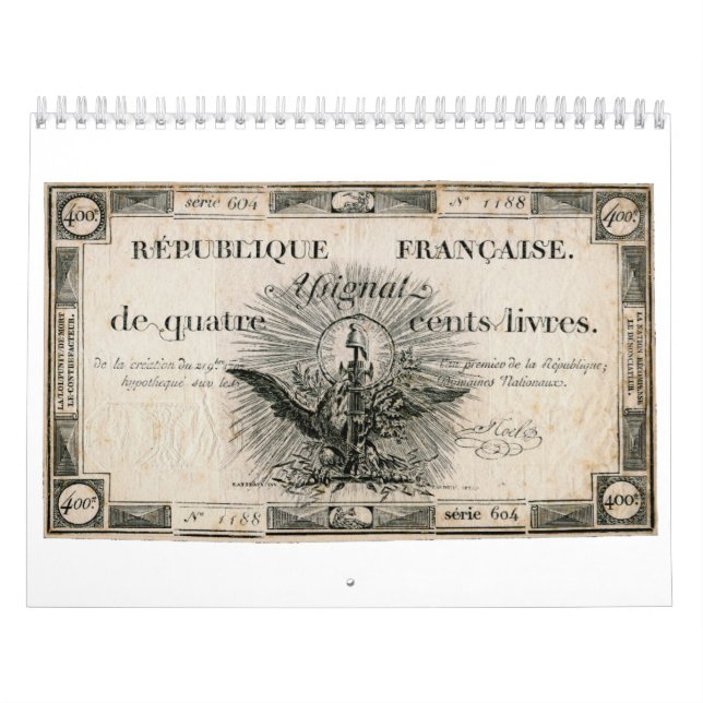 Calendário 400 Vidas Revolução Francesa Atribuir Nota Bancári (Capa)
