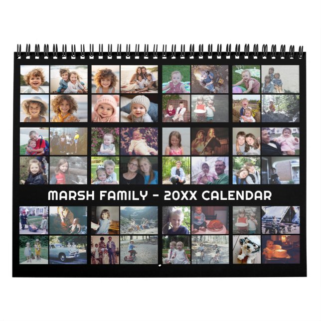 Calendário 48 Foto - Foto Personalizada Simples Da Família Mo (Capa)