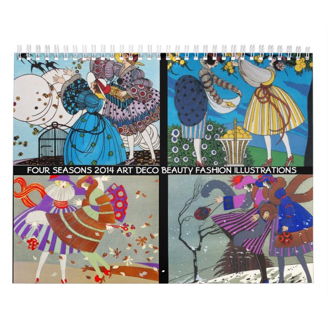CALENDÁRIO 4 ÉPOCAS DE 2014, ILUSTRAÇÃO DO FASHION DE BELEZA  (Capa)
