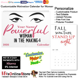 Calendário 4 Powerful Woman in The Making Motivation Goals