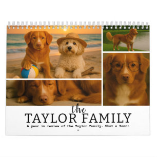 Calendário 56 Colagem de Fotos Personalizadas Mês a Mês