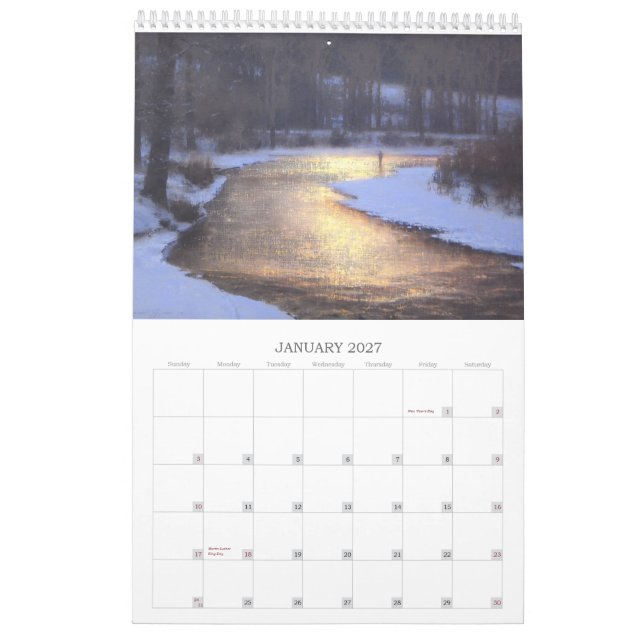 Calendário A arte do algodão de Brent (Jan 2027)