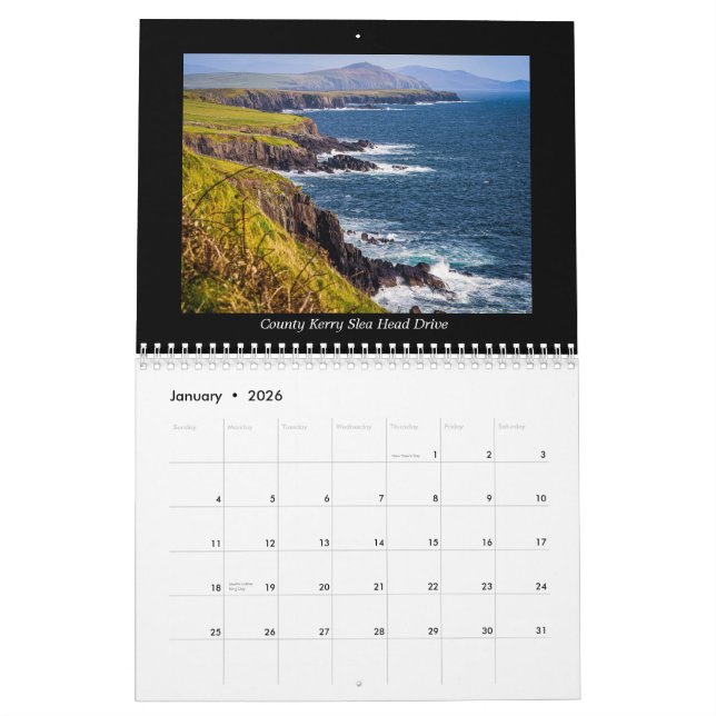 Calendário A Beleza Cênica da Irlanda: 2025 (Jan 2026)