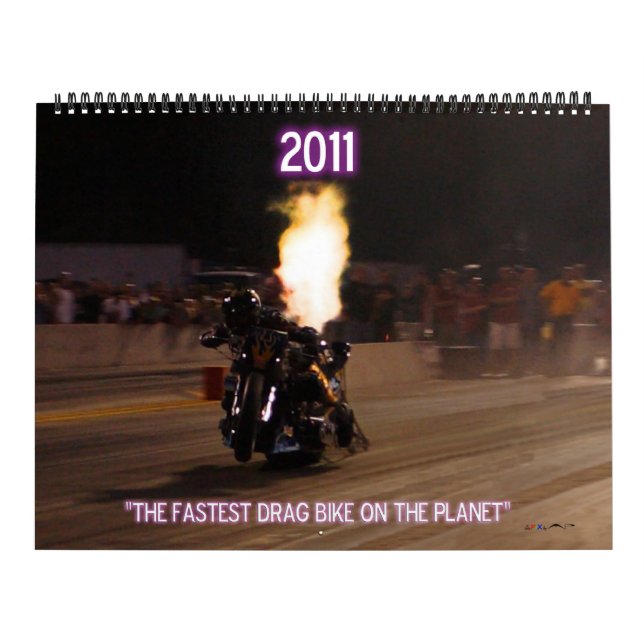 Calendário "A bicicleta superior a mais rápida do arrasto do (Capa)