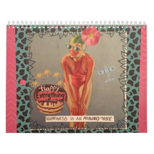 Calendário A calendário-felicidade má da arte da menina é 