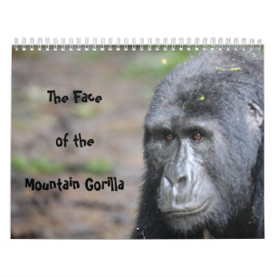 Calendário A cara do gorila de montanha nenhuns feriados dos