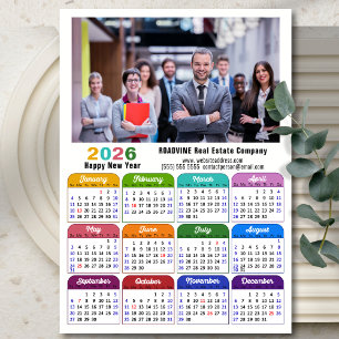 Calendário a cores 2025 Feriados nos EUA Magnético