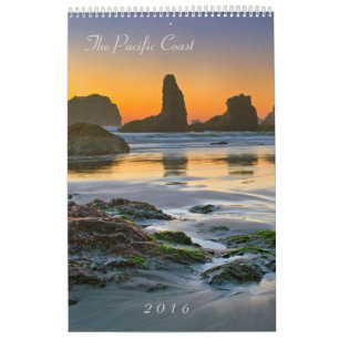 Calendário A Costa do Pacífico 2016 - selos e Scenics