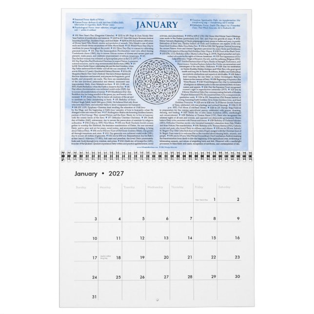 Calendário A roda do Mystic do ano 2013 (Jan 2027)
