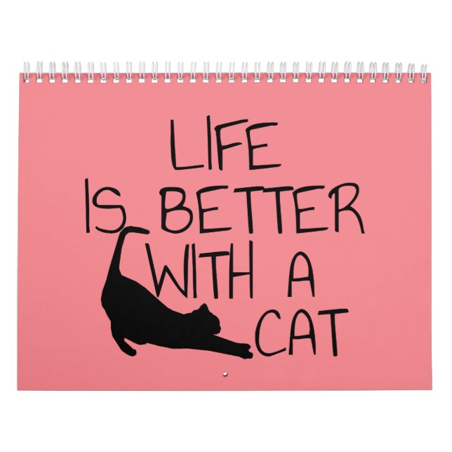 Calendário A Vida É Melhor Com Um Gato (Capa)