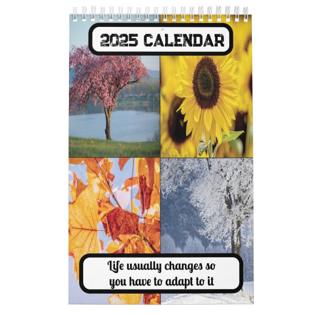 Calendário A vida normalmente muda para que você tenha que ad (Capa)