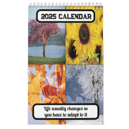 Calendário A vida normalmente muda para que você tenha que ad